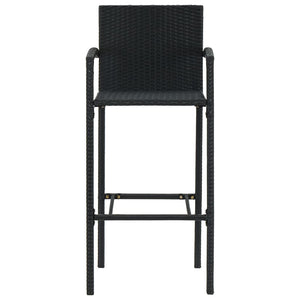 vidaXL Bar Stool Counter Height Bar Stool Patio Rattan Furniture Poly Rattan-39