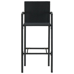 vidaXL Bar Stool Counter Height Bar Stool Patio Rattan Furniture Poly Rattan-18