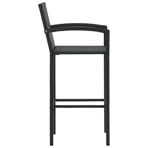 vidaXL Bar Stool Counter Height Bar Stool Patio Rattan Furniture Poly Rattan-23