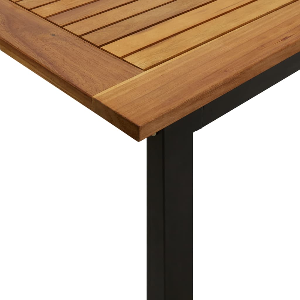 vidaXL Patio Table Dining Table with U-shaped Legs for Porch Solid Wood Acacia-19