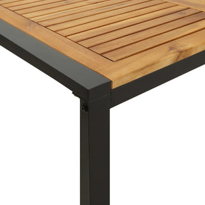 vidaXL Patio Table with U-shaped Legs 55.1"x31.5"x29.5" Solid Wood Acacia-25