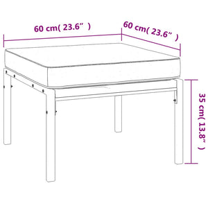 vidaXL Patio Furniture All-Weather Outdoor Metal Coffee Table for Garden Steel-8