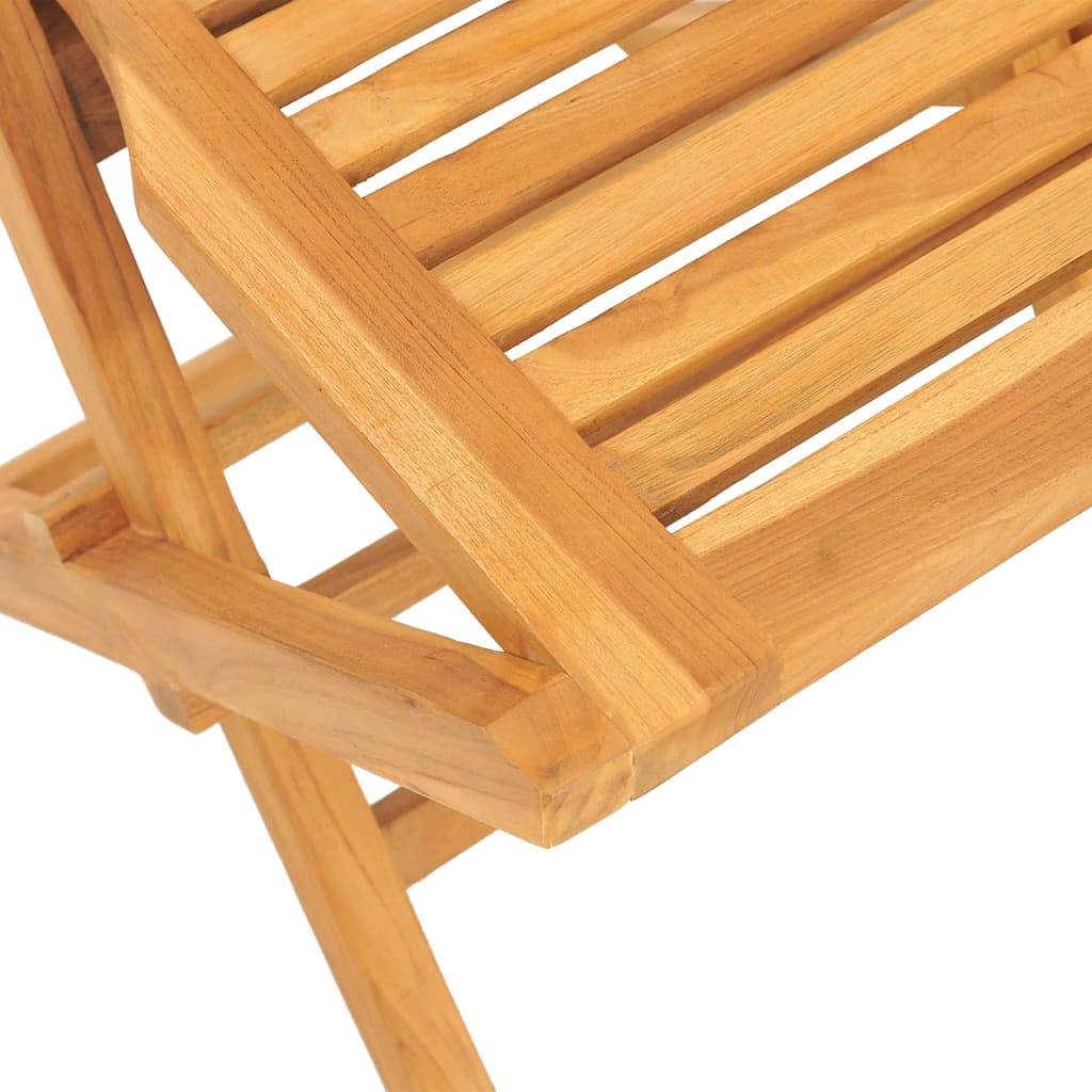 vidaXL Folding Patio Chairs 2 pcs 18.5"x24.8"x35.4" Solid Wood Teak-5