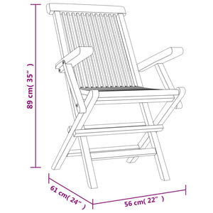 vidaXL Patio Dining Set Outdoor Furniture Set for Garden Gray Solid Wood Teak-2