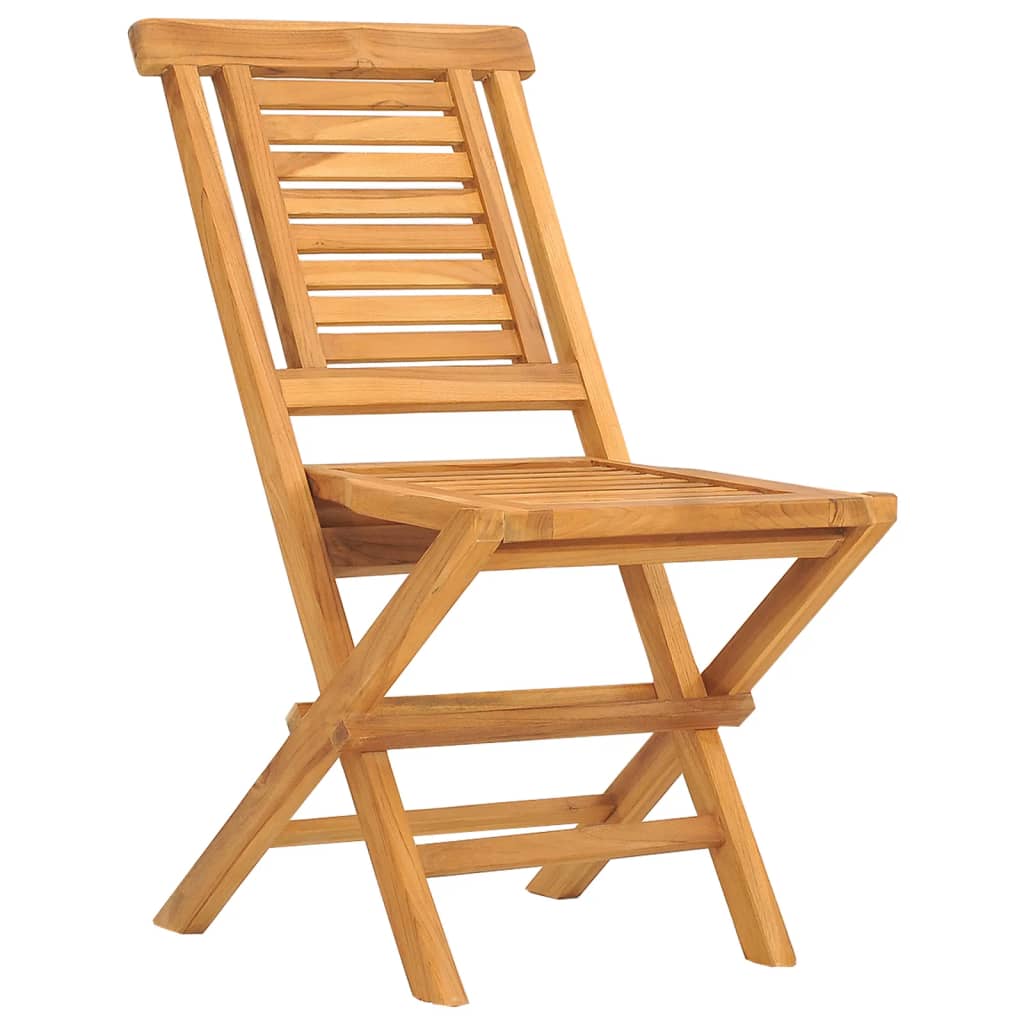 vidaXL Folding Patio Chairs 8 pcs 18.5"x24.8"x35.4" Solid Wood Teak-2