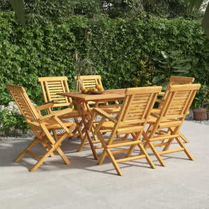 vidaXL Folding Patio Chairs 6 pcs 22"x24.8"x35.4" Solid Wood Teak-0