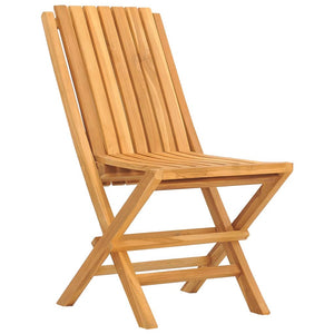 vidaXL Folding Patio Chairs 4 pcs 18.5"x18.5"x35" Solid Wood Teak-2