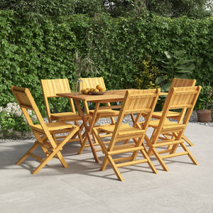 vidaXL Folding Patio Chairs 6 pcs 18.5"x24"x35.4" Solid Wood Teak-0