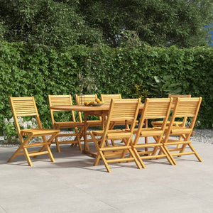 vidaXL Folding Patio Chairs 8 pcs 18.5"x24.4"x35.4" Solid Wood Teak-0