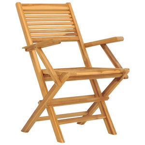 vidaXL Folding Patio Chairs 4 pcs 21.7"x24.4"x35.4" Solid Wood Teak-1