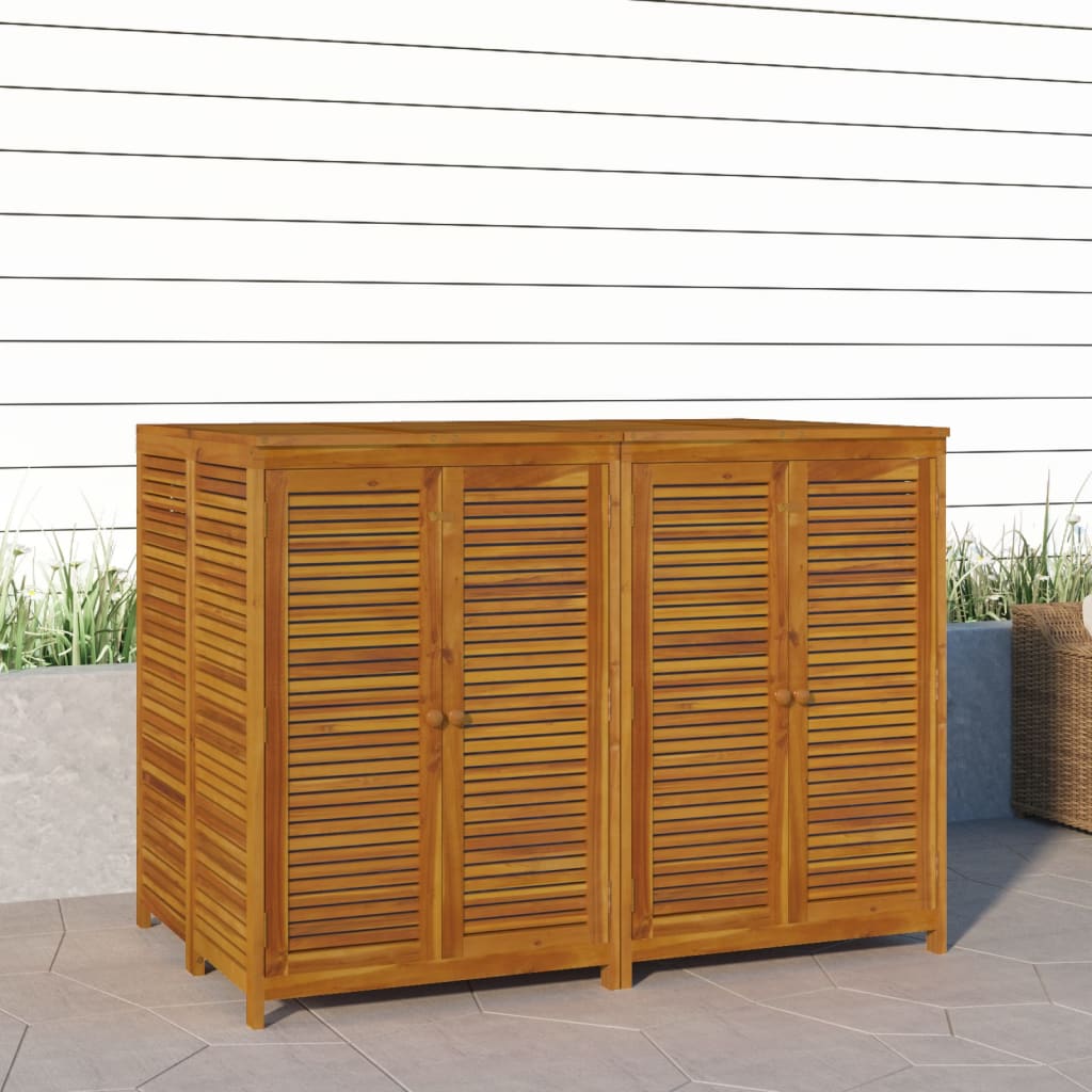 vidaXL Patio Storage Box Outdoor Lockable Storage Tool Chest Solid Wood Acacia-14