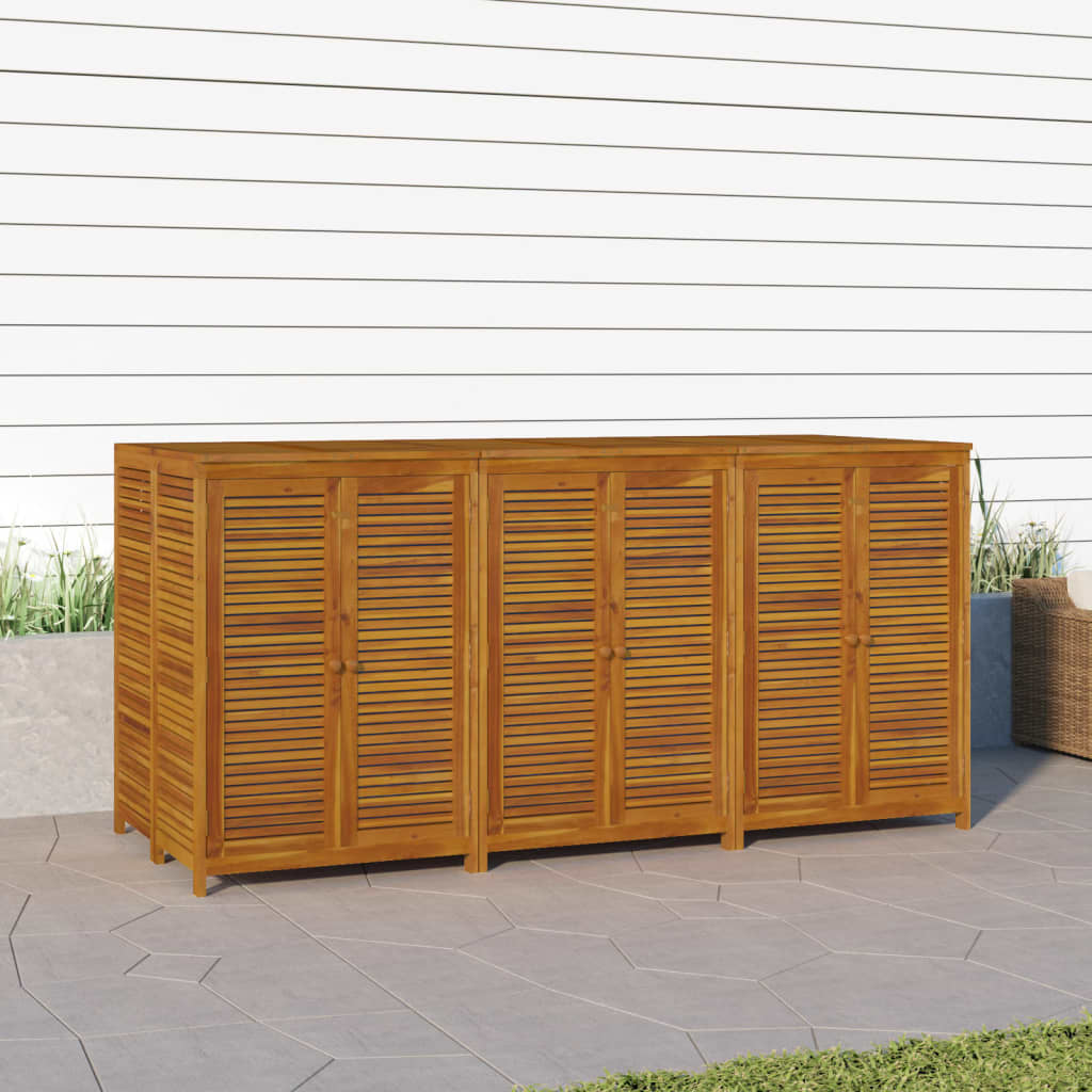 vidaXL Patio Storage Box Outdoor Lockable Storage Tool Chest Solid Wood Acacia-16