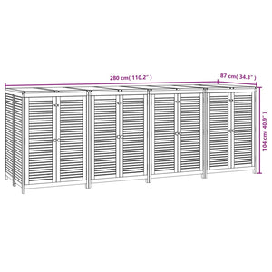 vidaXL Patio Storage Box Outdoor Lockable Storage Tool Chest Solid Wood Acacia-19