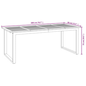 vidaXL Patio Dining Set Outdoor Table and Chair Solid Wood Acacia and Metal-47