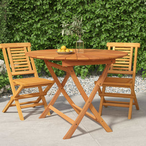 vidaXL Dining Table Outdoor Folding Patio Table for Porch Yard Solid Wood Teak-1