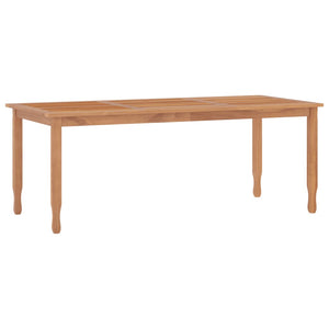 vidaXL Dining Table Rectangular Dining Room Table Furniture Solid Wood Teak-12