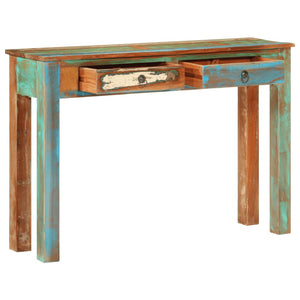 vidaXL Console Table 43.3"x11.8"x29.5" Solid Wood Reclaimed-0