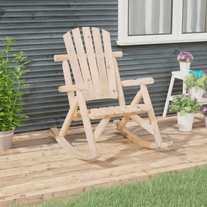 vidaXL Patio Rocking Chair 27.2"x37.8"x39.8" Solid Wood Spruce-0