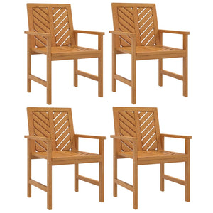 vidaXL Patio Chair Outdoor Patio Furniture Dining Chair Solid Wood Acacia-21