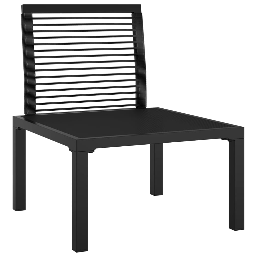 vidaXL Patio Chair with Cushions Black and Gray Poly Rattan-4