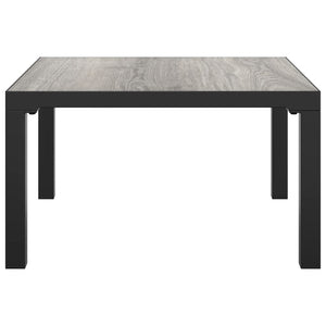 vidaXL Patio Coffee Table Gray 21.7"x21.7"x12.2" DPC and Steel-2