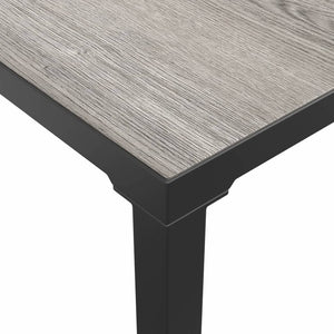 vidaXL Patio Coffee Table Gray 21.7"x21.7"x12.2" DPC and Steel-3