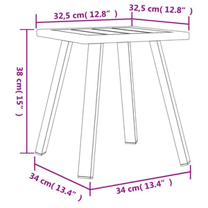 vidaXL Patio Table Anthracite 13.4"x13.4"x15" Steel-5