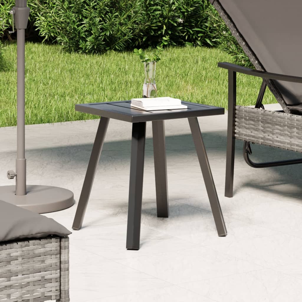 vidaXL Patio Table Anthracite 13.4"x13.4"x15" Steel-0