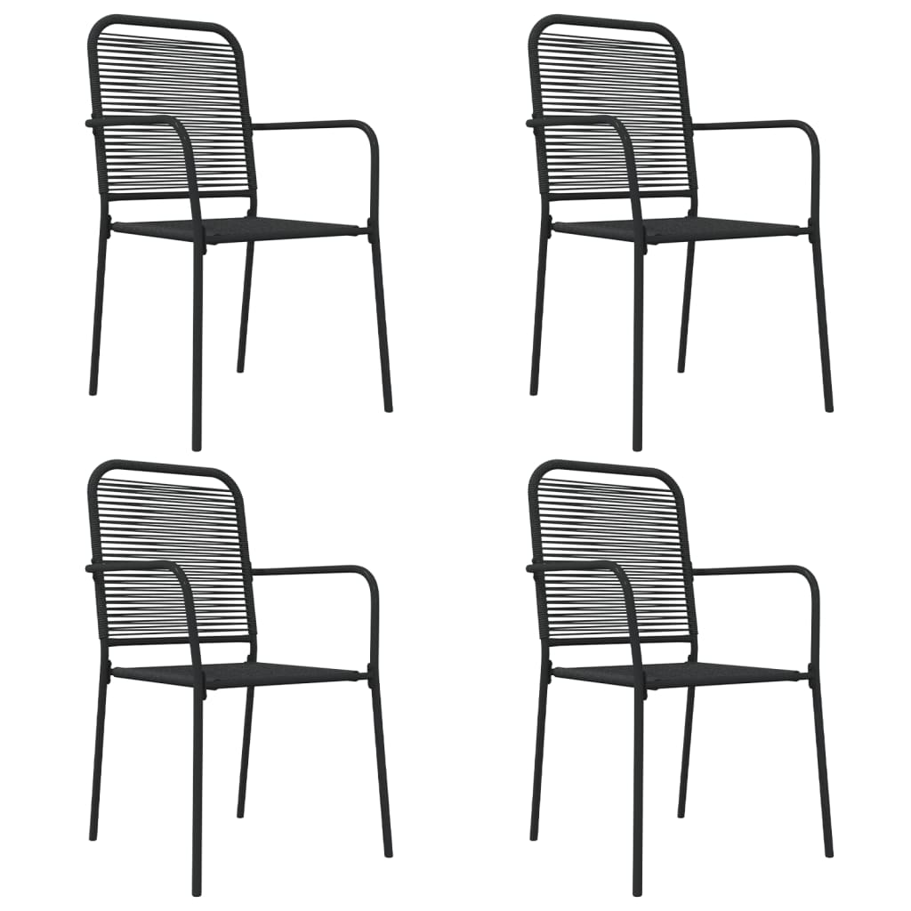 vidaXL Patio Dining Set Outdoor Dining Set Garden Table and Chair Set Black-26