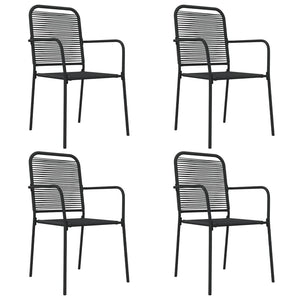 vidaXL Patio Dining Set Outdoor Dining Set Garden Table and Chair Set Black-26