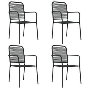 vidaXL Patio Dining Set Outdoor Dining Set Garden Table and Chair Set Black-27