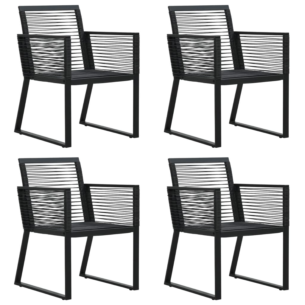 vidaXL Patio Dining Set Black Garden Outdoor Seating 3/5/7/9 Piece Multi Sizes-0