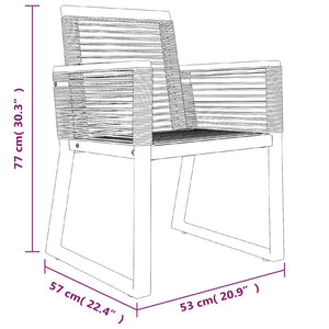 vidaXL Patio Dining Set Black Garden Outdoor Seating 3/5/7/9 Piece Multi Sizes-59