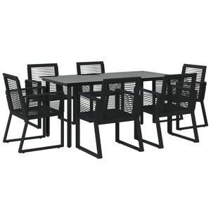 vidaXL Patio Dining Set Black Garden Outdoor Seating 3/5/7/9 Piece Multi Sizes-61