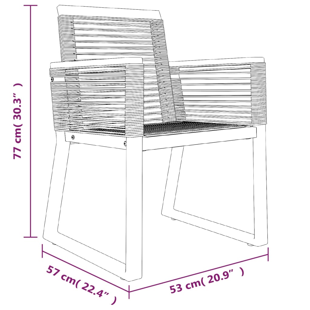 vidaXL Patio Dining Set Black Garden Outdoor Seating 3/5/7/9 Piece Multi Sizes-22