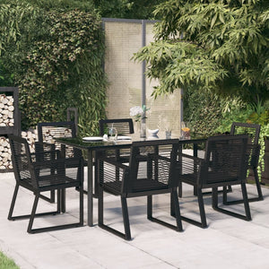 vidaXL Patio Dining Set Black Garden Outdoor Seating 3/5/7/9 Piece Multi Sizes-1