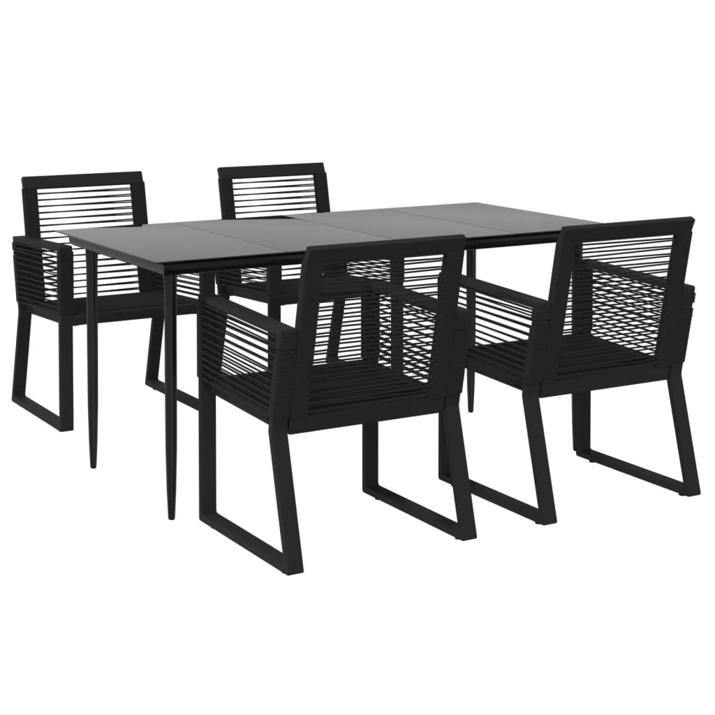 vidaXL Patio Dining Set Black Garden Outdoor Seating 3/5/7/9 Piece Multi Sizes-59