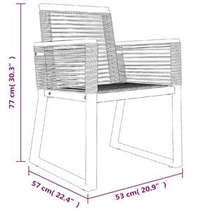 vidaXL Patio Dining Set Black Garden Outdoor Seating 3/5/7/9 Piece Multi Sizes-62