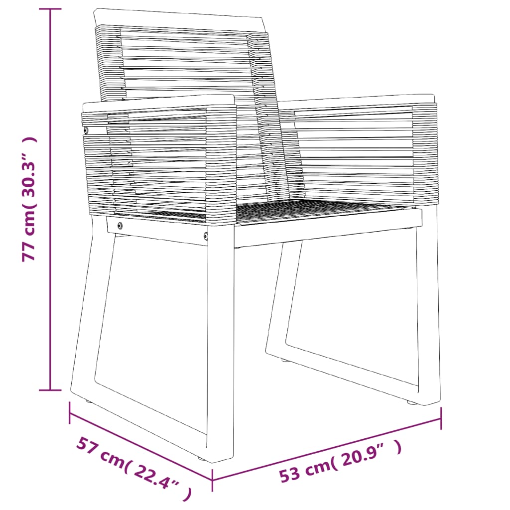 vidaXL Patio Dining Set Black Garden Outdoor Seating 3/5/7/9 Piece Multi Sizes-60