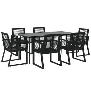 vidaXL Patio Dining Set Black Garden Outdoor Seating 3/5/7/9 Piece Multi Sizes-47