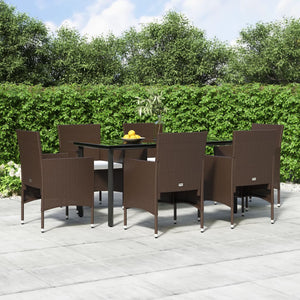 vidaXL Patio Dining Set Outdoor Dining Set Table and Chair Set for Garden-27