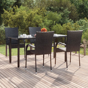 vidaXL Patio Dining Set Outdoor Dining Set Table and Chair Set for Garden-40