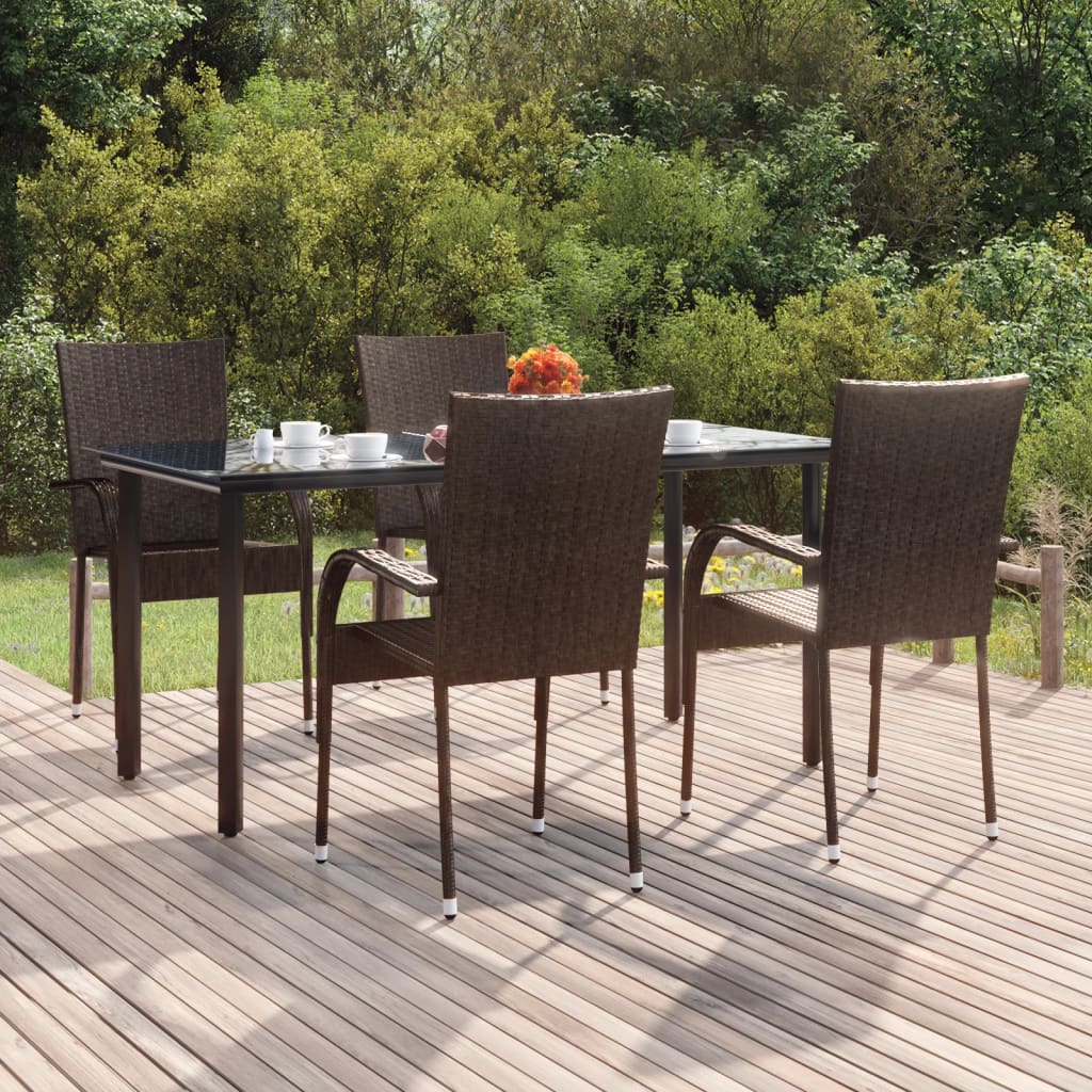 vidaXL Patio Dining Set Outdoor Dining Set Table and Chair Set for Garden-33