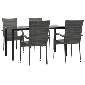 vidaXL Patio Dining Set Outdoor Dining Set Table and Chair Set for Garden-45