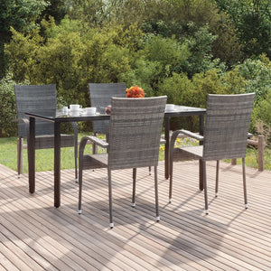 vidaXL Patio Dining Set Outdoor Dining Set Table and Chair Set for Garden-3