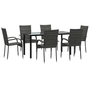 vidaXL Patio Dining Set Outdoor Dining Set Table and Chair Set for Garden-8