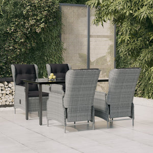 vidaXL Patio Dining Set Outdoor Dining Set Table and Chair Set for Garden-11