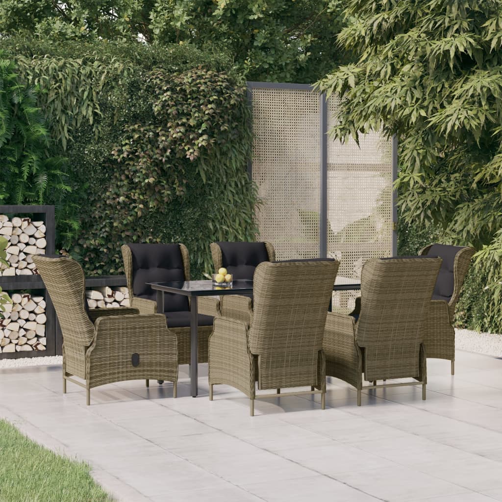 vidaXL Patio Dining Set Outdoor Dining Set Table and Chair Set for Garden-21