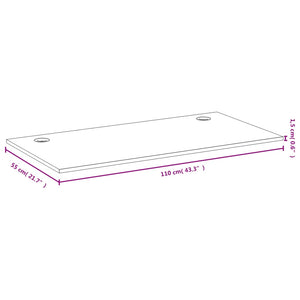 vidaXL Desk Top 43.3"x21.7"x0.6" Bamboo-2