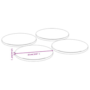 vidaXL Pizza Plates 4 pcs Ø12.6"x0.6" Bamboo-2